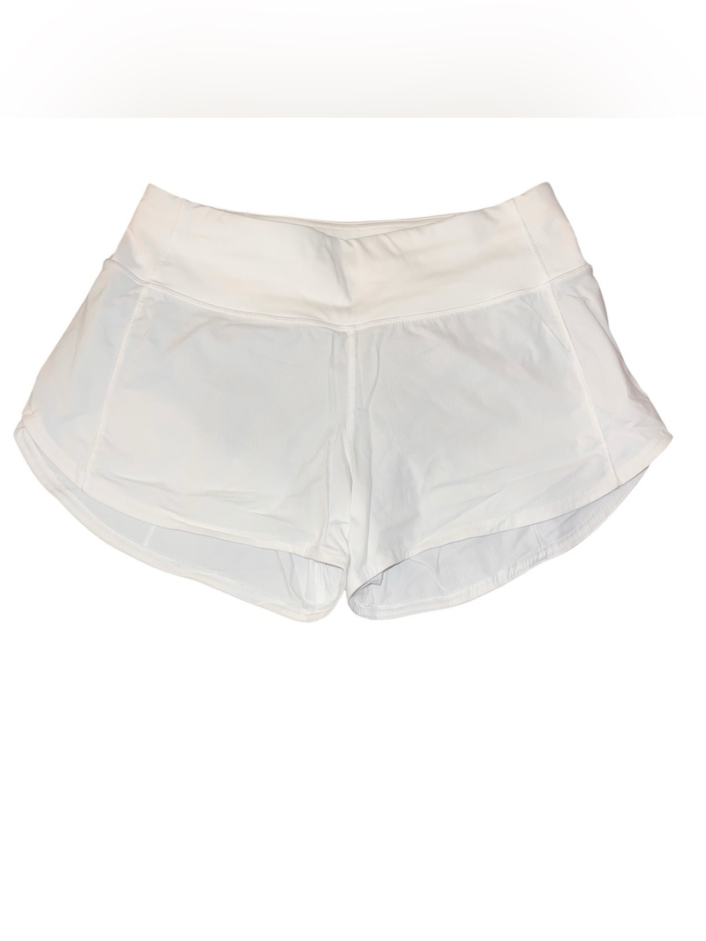 EUC Lululemon Speed Up Shorts White 6 Athletic Shorts Running Athleisure - Picture 1 of 3